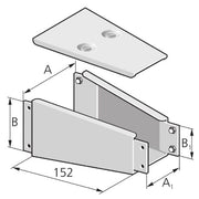 Pflitsch - Kupplung für Leitungsführungskanal Reduzierstück flach RF100100 50 50 100x100/50x50mm