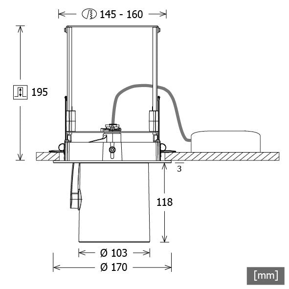 LTS Licht&Leuchten - Downlight/Strahler/Flutlicht LED-Einbaustrahler JETTR104.930MFDALIws 930, DALI, ws