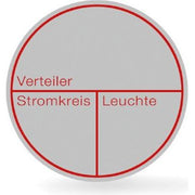 RZB - Piktogramm für Not-/Hinweisleuchte Bezeichnungsschild 99350.3 (VE10) ws-rt f.Stromkreis