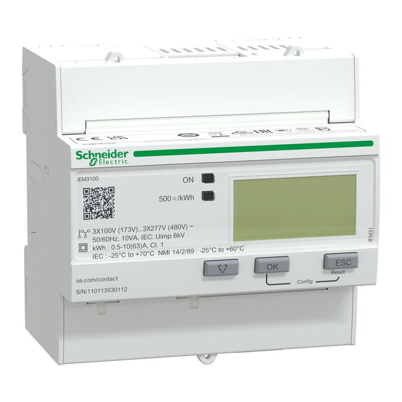 Schneider Electric - Elektrizitätszähler Energiezähler IEM3100 A9MEM3100 3P+N 63A
