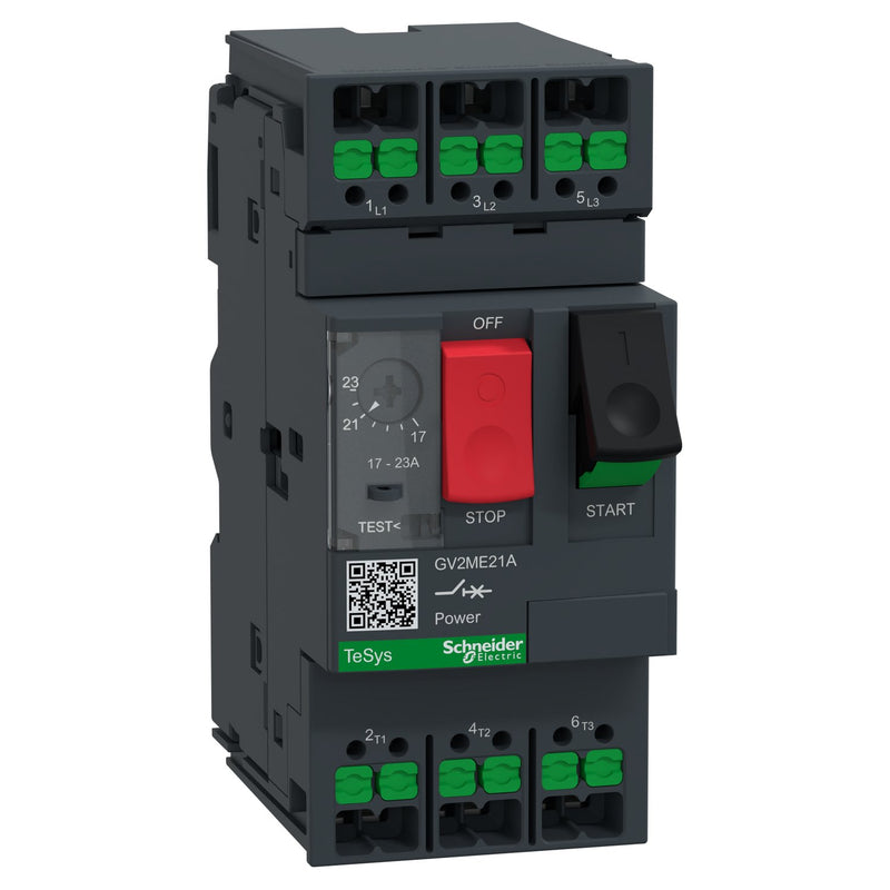 Schneider Electric - Leistungsschalter für Motorschutz Motorschutzschalter GV2ME21A 17-23A Snapin