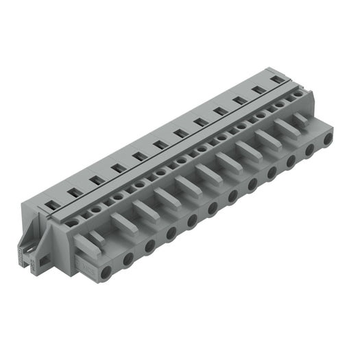 WAGO - Kabelsteckverbinder für Leiterplattensteckverbinder 1-Leiter-Federleiste 231-212/027-000 CAGECLAMP,2,5 mm²,gr − 10 Stück