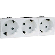 Peha - Schalter-/Steckdosenkombination SCHUKO-EB-Steckd.3-fachant D 6213.21 EMS SI WI 16A 250V 2-pol.33G
