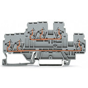 WAGO - Durchgangs-Reihenklemme Doppelstockklemme 870-531 0,08-2,5/4mmq grau