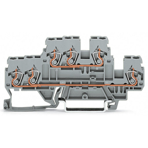 WAGO - Durchgangs-Reihenklemme Doppelstockklemme 870-531 0,08-2,5/4mmq grau