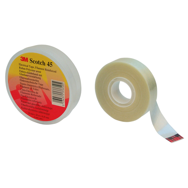 3M - Klebeband Glasf-Polyest-Isolierband Scotch 45 19x20 19 mm x 20 m,transp