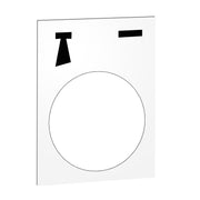 Schneider Electric - Bezeichnungsschild für Befehlsgeräte Symbolschild ZB2BY4935 ws (Ein+Hupe) − 10 Stück