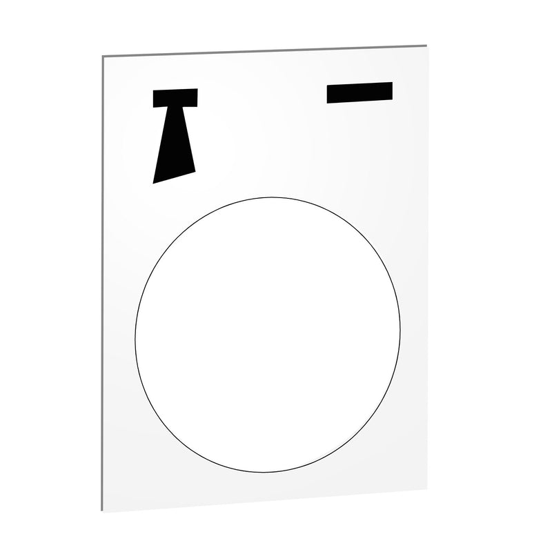 Schneider Electric - Bezeichnungsschild für Befehlsgeräte Symbolschild ZB2BY4935 ws (Ein+Hupe) − 10 Stück