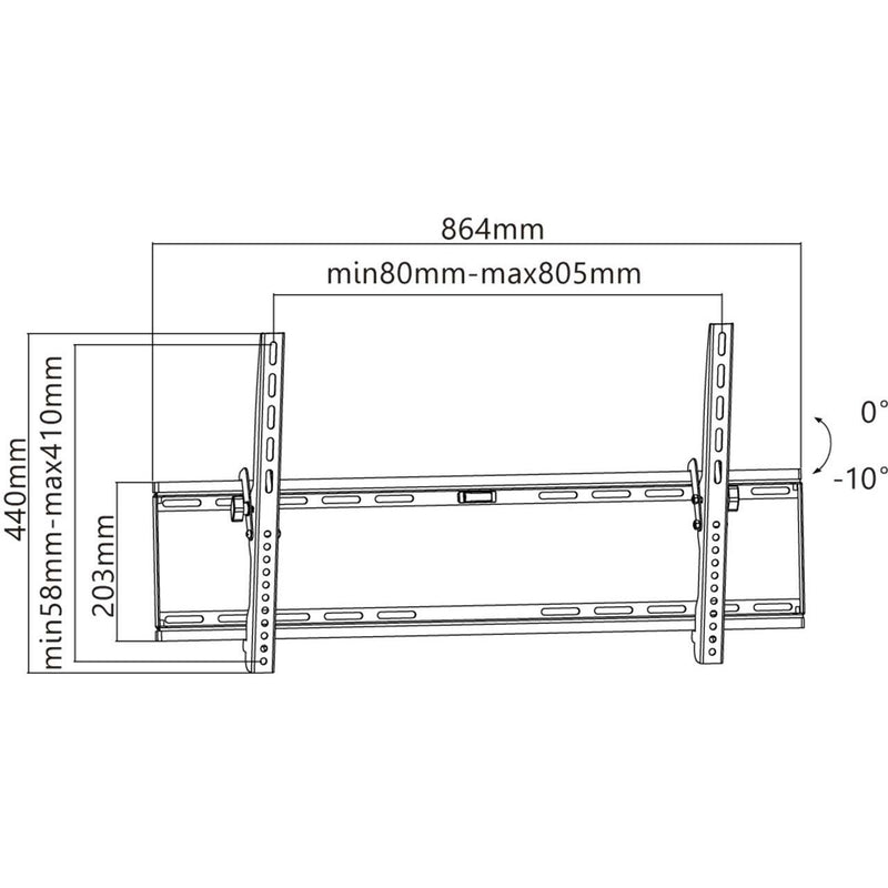 Goobay - Halterung für Audio-/Videosysteme TV-Wandhalterung 49743 TILT XL (43-100)