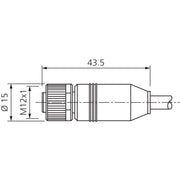 Di-soric - Konfektioniertes Sensor-Aktor-Kabel I/O-Kabel VKHM-Z-30/12-A Bu, M12, 30000mm