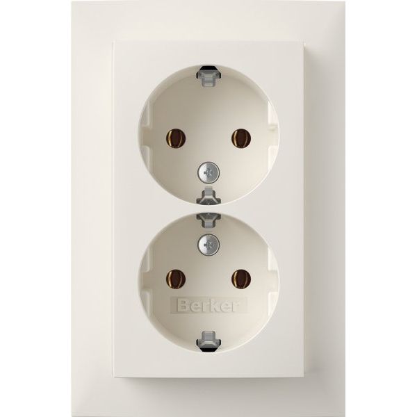 Berker - Steckdose SCHUKO-Doppelsteckdose 47741909 Abdeckplatte pws-mt