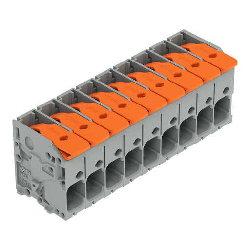 WAGO - Leiterplattenklemme Hebel 2606-1109/020-000 6mm²,grau − 25 Stück