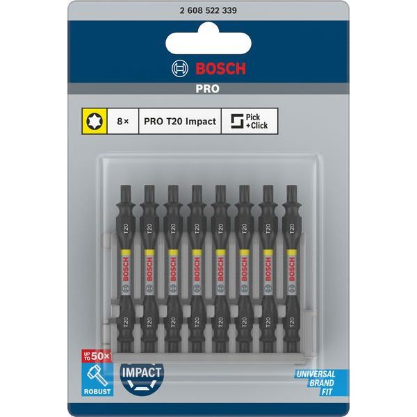 Bosch - Bit-Set PRO Impact Schrauberbit 2608522339 mit Doppelklingen