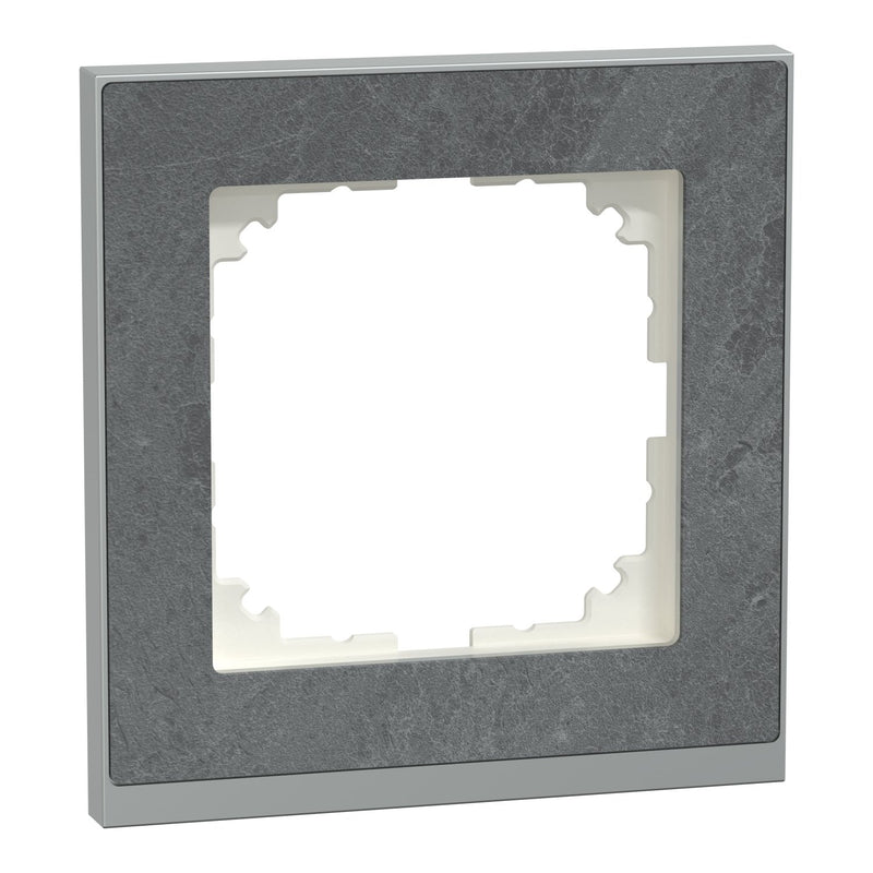 Merten - Abdeckrahmen Decor-Rahmen 1-fach MEG4010-3669 Schiefer/aluminium
