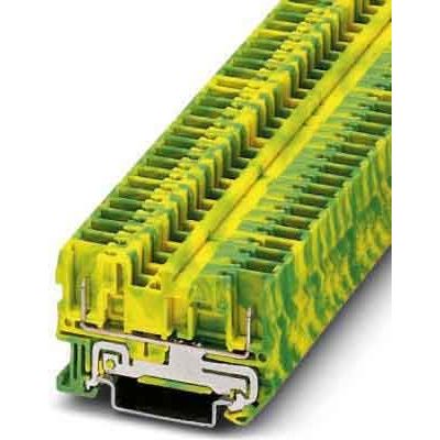 Phoenix Contact - Schutzleiter-Reihenklemme Zugfederreihenklemme ST 4/ 2P-PE steckbar − 50 Stück