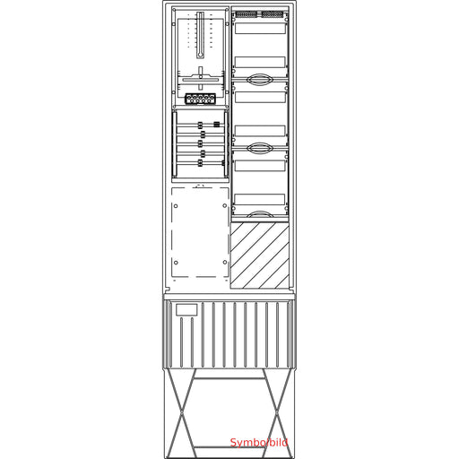 Elsta Mosdorfer - Zähler-Komplettschrank Zähleranschlusssäule ZS341.N2.48 A340 N2 1Z 3.HZ 48TE