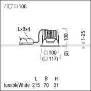 Zumtobel Group - Downlight/Strahler/Flutlicht LED-Einbauleuchte P-INFQ100L #60818671 2700-6500K