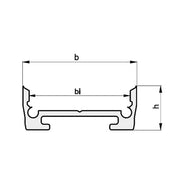Radium Lampenwerk - Zubehör/Ersatzteile für Lichtschlauch/-band Alu-Profil Aufbau 2m TRPA4219 schwarz