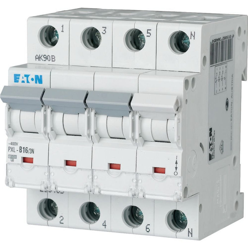 Eaton - Leitungsschutzschalter LS-Schalter m.Beschrift. PXL-B16/3N B 16A, 3p+N