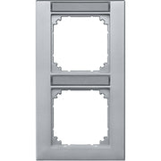 Merten - Abdeckrahmen Rahmen 2f.alu 476260 beschriftbar senkr