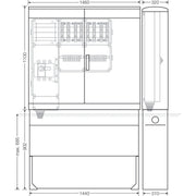 Hensel - Verteilerschrank für Energieversorgung Ladeverteiler Mi EV 22kW 8010 f.8 Ladep. a 22kW