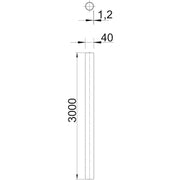 OBO Bettermann Vertr - Elektro-Installationsrohr Metall Edelstahlrohr S40W A4 ohne Gewinde 40 − 9 Meter