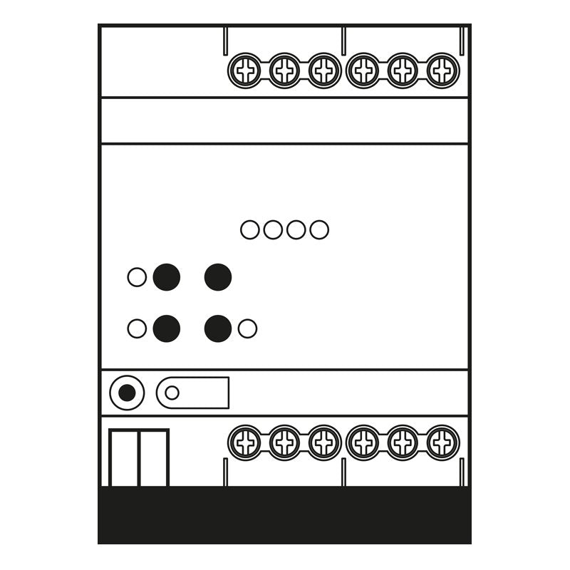 Jung - Bussystem-Dimmaktor KNX Universal-Dimmaktor 39004 1S R LED, 4fach, 4 TE