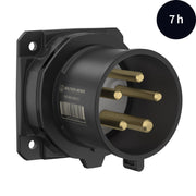 Walther Werke - CEE-Gerätestecker (IEC 60309) CEE NEO Anbaugerätestecker FW610507SK gerade 16A5P7h IP54 − 10 Stück