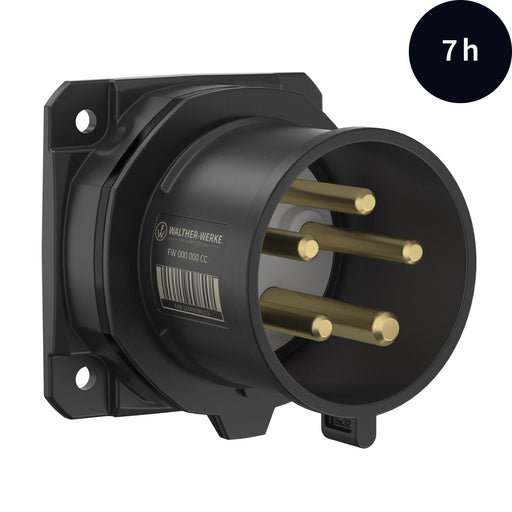 Walther Werke - CEE-Gerätestecker (IEC 60309) CEE NEO Anbaugerätestecker FW610507SK gerade 16A5P7h IP54 − 10 Stück