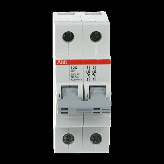 ABB Stotz S&J - Schalter für Reiheneinbau Trennschalter E202/40G Schaltgriff grau