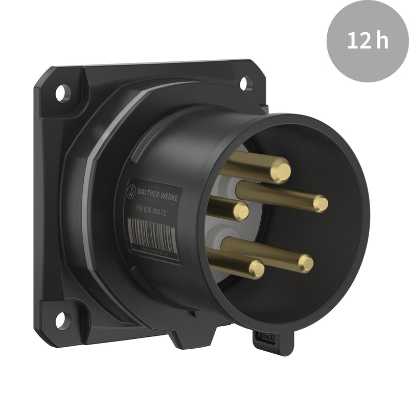 Walther Werke - CEE-Gerätestecker (IEC 60309) CEE NEO Anbaugerätestecker FW631512CC gerade 32A 5P 12h