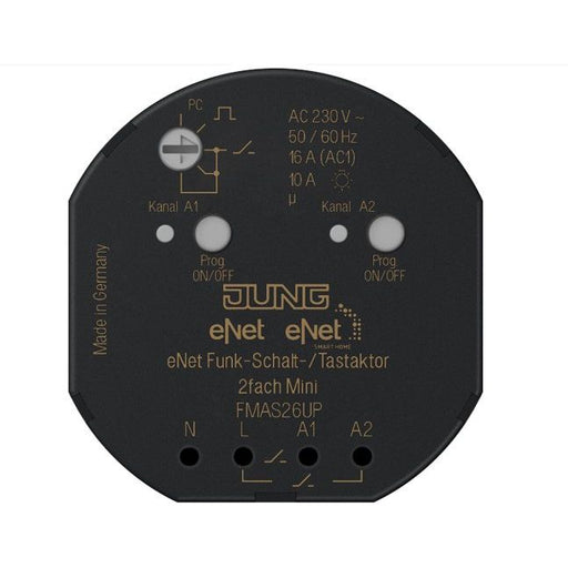 Jung - Bussystem-Schaltaktor Funk-Aktor FM AS 26 UP 2-kanalig, UP