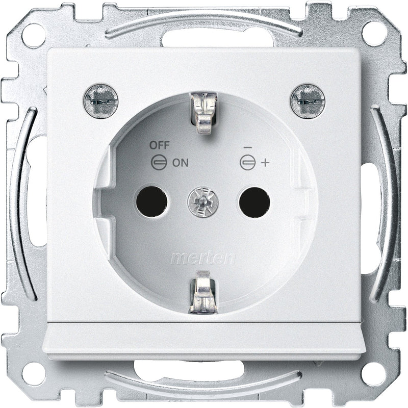 Merten - Steckdose SCHUKO-Steckdose pws MEG2304-0419 Lichtausl.LED-Bel