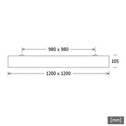 LTS Licht&Leuchten - Decken-/Wandleuchte LED-Anbauleuchte PLL521200401/DALI si 199W 4000K 21659lm