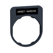 Schneider Electric - Bezeichnungsschild für Befehlsgeräte Schildträger 40x50mm ZBYF2166 ARRET-MARCHE 30mm