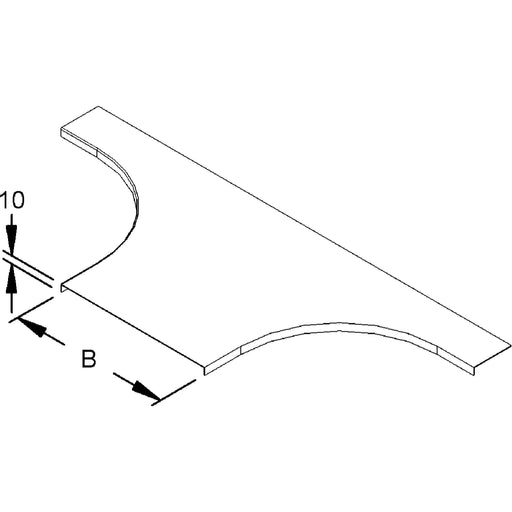 Rico - Deckel Anbau-Abzweigstück für Kabeltragsystem Abdeckung 15W12-300-T für Anbau-T-Stück − 1 Stück by Rico
