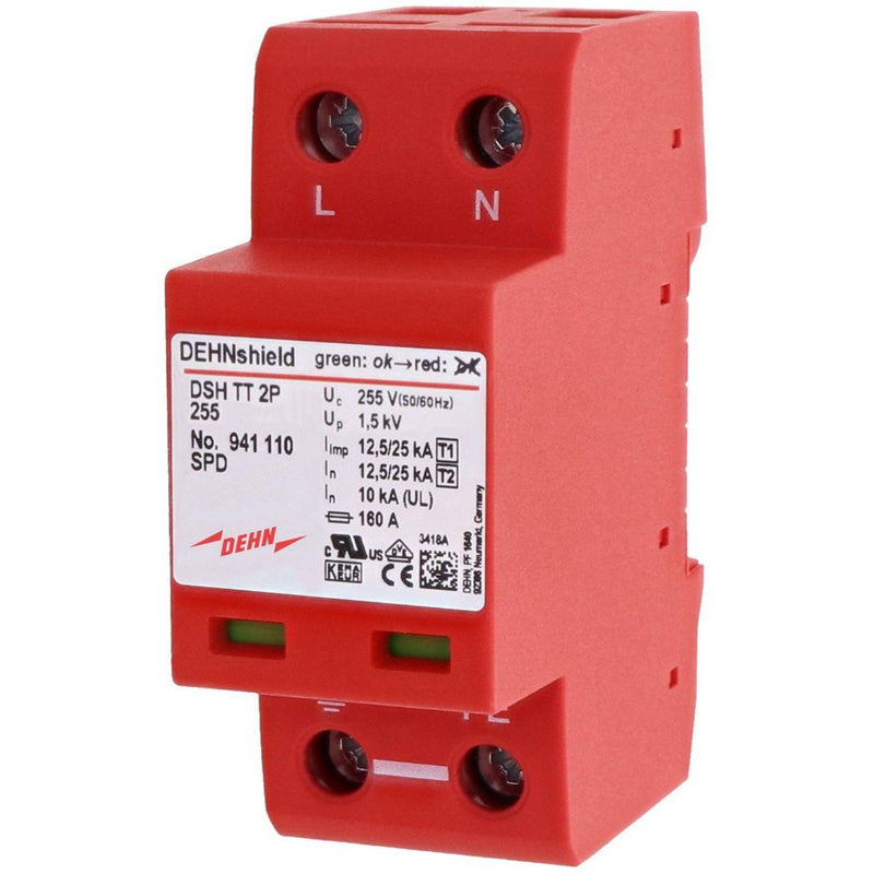 DEHN - Kombi-Ableiter für Energietechnik Kombi-Ableiter DSH TT 2P 255 TT/TN-Systeme