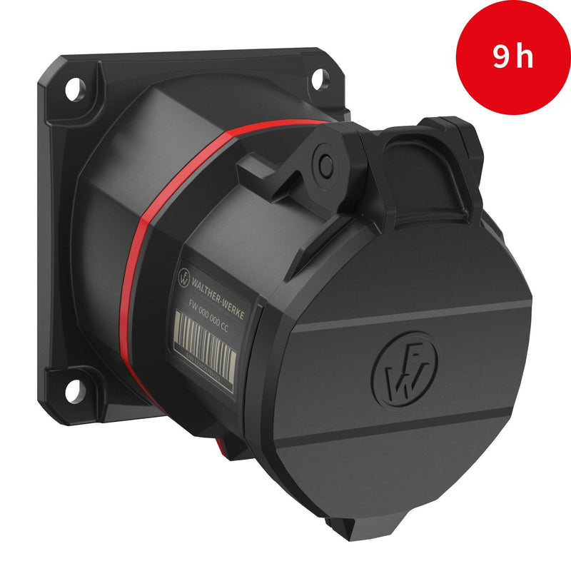 Walther Werke - CEE-Anbausteckdose (IEC 60309) CEE NEO Anbaudose schräg FW531309CC 32A 3P 9h IP54