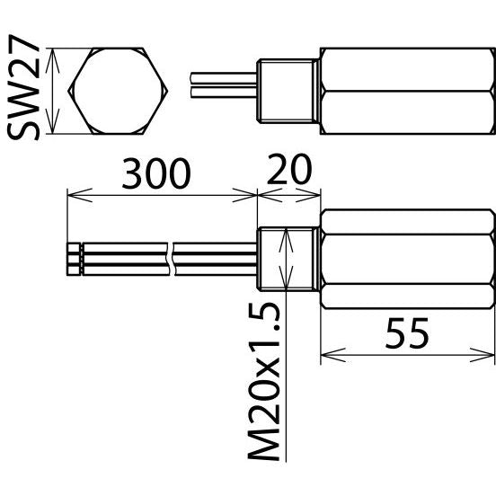 DEHN - Überspannungsableiter für Informations-/MSR-Technik Überspannungsableiter DPI CD HF EXD 5 M DEHNpipe Ex (d)