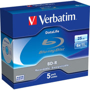 Verbatim - Speichermedium digital BD-R 43836 (VE5) 25GB,1-6x,Jewelcase − 5 Packung