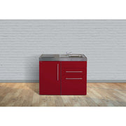 Stengel - Mini-Küche Miniküche Premiumline MPGSBR110GSIKFliBre Bordeauxrot