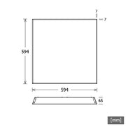 LTS Licht&Leuchten - Decken-/Wandleuchte LED-Einlegeleuchte PLL-ECO593.0600.40.2 4000K