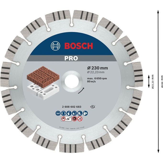 Bosch - Trenn-/Schleifscheibe Diamanttrennscheibe 2608602683 PRO Abrasive