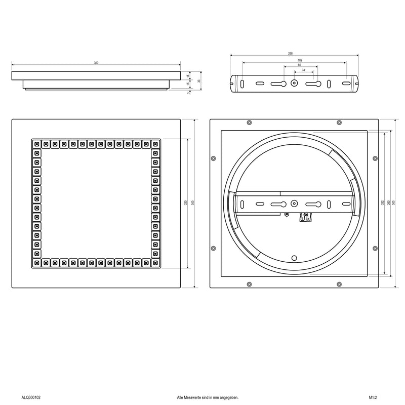 EVN Lichttechnik - Decken-/Wandleuchte LED-Anbauleuchte ALQ300102