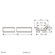EVN Lichttechnik - Mechanisches Zubehör/Ersatzteile für Leuchten Alu-Profil APXST100 100cm-Alu eloxiert