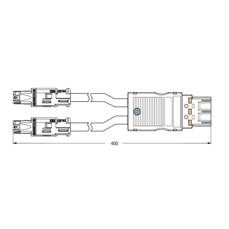 WAGO GmbH & Co. KG - Konfektionierte Leitung für steckbare Gebäudeinstallation konfektionierte Y-Leitung 774-5001/106-000 Eca,Kod. A,sw