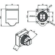 Telegärtner - LWL-Kupplung LWL-Flanschkupplung MM 100007289 2xSC, IP67