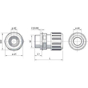 Stahl - Kabelverschraubung 239212 7 - 13 mm − 50 Stück