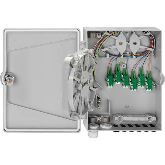 Rutenbeck - LWL-Abzweigdose APL-Hausanschlussbox APL 6xLC-D OS2 APC AP, abschließbar