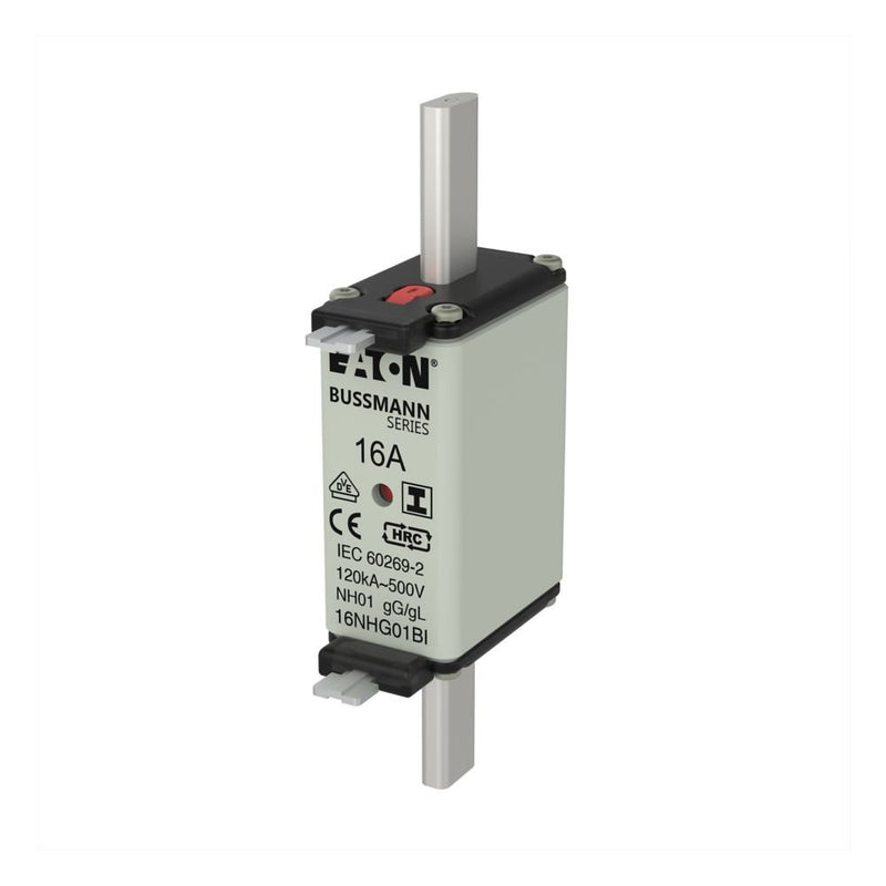 Eaton - Messersicherung Sicherungseinsatz Nieders. NH-SICHERU#16NHG01BI 16A AC 500V 120kA − 3 Stück